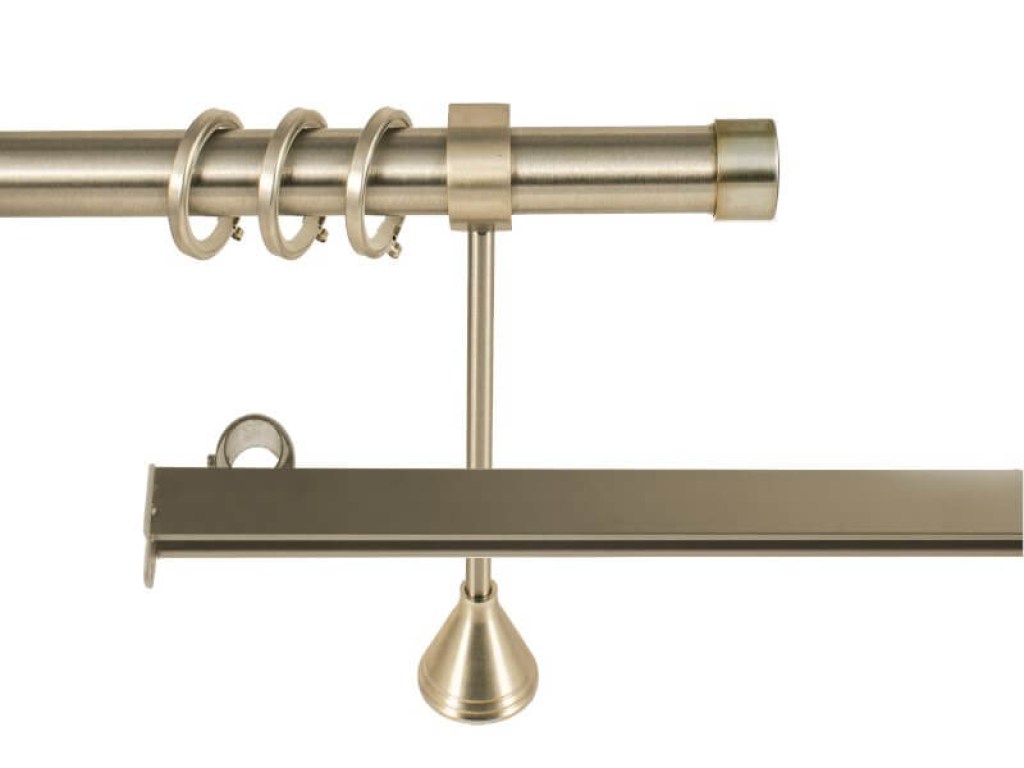 Κουρτινόξυλο Φ20 Ορειχάλκινο με σιδηρόδρομο Γαρύφαλλο | Γαρύφαλλο - Λευκά Είδη